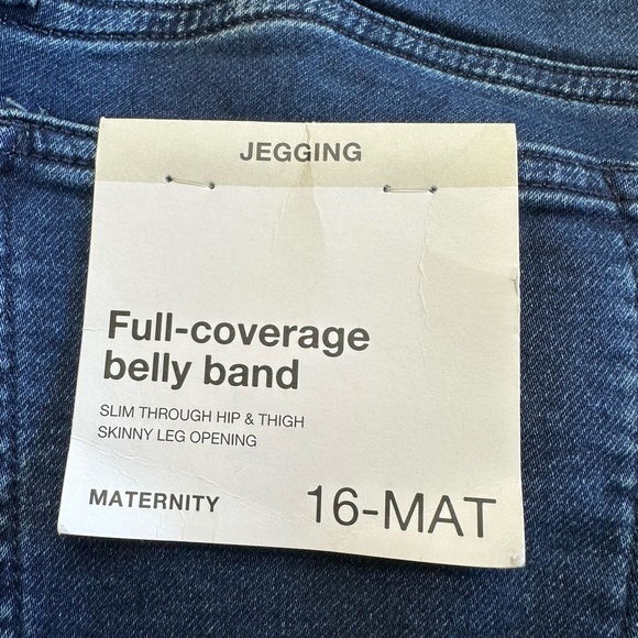 Sonoma Maternity Dark Wash Full Coverage Belly Band Jeggings NWT Size Ma… - Picture 3 of 13